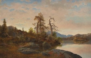Forest Landscape with Lake